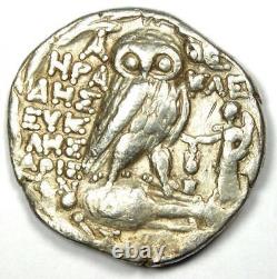 Athens Greece Athena Owl Tetradrachm Coin (139 BC, New Style) Good VF