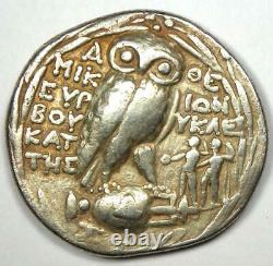Athens Greece Athena Owl Tetradrachm Coin (156 BC, New Style) VF (Very Fine)