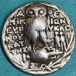 Athens Greece Athena Owl Tetradrachm Coin 165-42 BC NEW STYLE XF DIOSKOUROI
