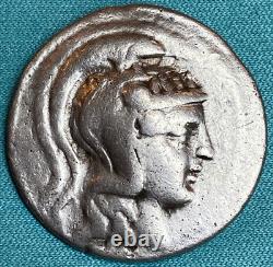 Athens Greece Athena Owl Tetradrachm Coin 165-42 BC NEW STYLE XF DIOSKOUROI