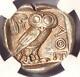 Athens Greece Athena Owl Tetradrachm Coin (440-404 Bc) Certified Ngc Choice Au