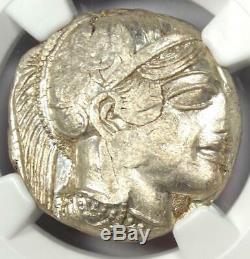 Athens Greece Athena Owl Tetradrachm Coin (440-404 BC) NGC AU with Test Cuts