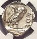 =athens Greece Athena Owl Tetradrachm Coin (440-404 Bc) Ngc Choice Au, Test Cut