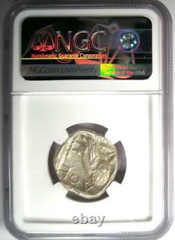 Athens Greece Athena Owl Tetradrachm Coin 440-404 BC NGC Choice AU, Test Cut