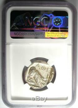 Athens Greece Athena Owl Tetradrachm Coin (440-404 BC) NGC Choice AU, Test Cut