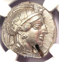 =Athens Greece Athena Owl Tetradrachm Coin (440-404 BC) NGC Choice AU, Test Cut
