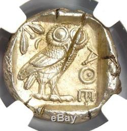 Athens Greece Athena Owl Tetradrachm Coin (440-404 BC) NGC Choice AU, Test Cuts
