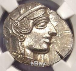 Athens Greece Athena Owl Tetradrachm Coin (440-404 BC) NGC Choice MS (UNC)