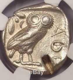 Athens Greece Athena Owl Tetradrachm Coin (440-404 BC) NGC Choice VF, Test Cut