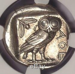 Athens Greece Athena Owl Tetradrachm Coin (440-404 BC) NGC Choice XF, Test Cut