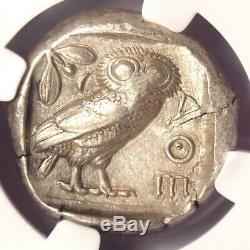 Athens Greece Athena Owl Tetradrachm Coin (440-404 BC) NGC XF, Test Cut