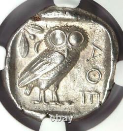 Athens Greece Athena Owl Tetradrachm Coin (440-404 BC) NGC XF with Full Crest