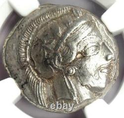 Athens Greece Athena Owl Tetradrachm Coin (440-404 BC) NGC XF with Full Crest