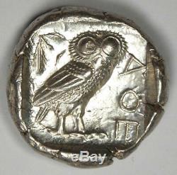 Athens Greece Athena Owl Tetradrachm Coin (454-404 BC) Choice AU Condition