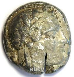 Athens Greece Athena Owl Tetradrachm Coin (454-404 BC) Fine / VF, Test Cut