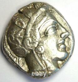 Athens Greece Athena Owl Tetradrachm Coin (454-404 BC) Good VF / XF, Test Cut