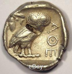 Athens Greece Athena Owl Tetradrachm Coin (454-404 BC) XF with Test Mark
