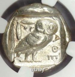 Athens Greece Athena Owl Tetradrachm Coin (465-455 BC) NGC VF Early Issue