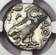 Athens Greece Athena Owl Tetradrachm Silver Coin 393-294 Bc Ngc Choice Xf (ef)