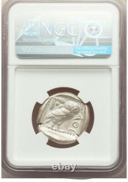 Athens Greece Athena Owl Tetradrachm Silver Coin 440-04 BC NGC Choice VF 3/5 5/5
