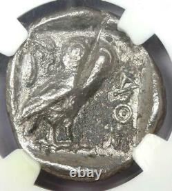 Athens Greece Athena Owl Tetradrachm Silver Coin 440 BC NGC Fine with Test Cut