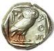 Athens Greece Athena Owl Tetradrachm Silver Coin (454-404 Bc) Choice Vf / Xf