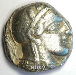 Athens Greece Athena Owl Tetradrachm Silver Coin (454-404 BC) Good VF
