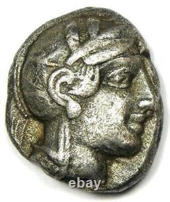Athens Greece Athena Owl Tetradrachm Silver Coin (454-404 BC) VF