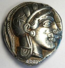 Athens Greece Athena Owl Tetradrachm Silver Coin (454-404 BC) VF (Repaired)
