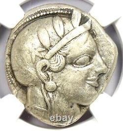 Athens Greek Athena Owl AR Tetradrachm Coin 440-404 BC NGC VF 5/5 Strike