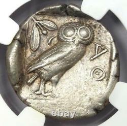 Athens Greek Athena Owl Tetradrachm Ancient Coin 440-404 BC NGC Choice VF