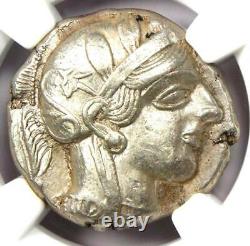 Athens Greek Athena Owl Tetradrachm Coin 440-404 BC NGC Choice XF 5/5 Strike