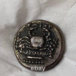 Attica Athens 440-404 Bc Ar Tetradrachm Ancient Greek Silvered Athena Crab Coin