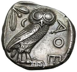 Attica, Athens AR Tetradrachm Helmeted Athena & Owl Uncirculated Toned