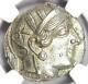 Attica Athens Athena Owl Ar Tetradrachm Silver Coin 440-404 Bc. Ngc Choice Au