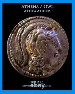 Attica, Athens Athena Owl AR- Tetradrachm new style 100/99 BC. NGC graded VF