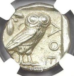 Attica Athens Athena Owl Tetradrachm Greek Coin 440-404 BC. NGC AU 5/5 Strike