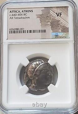 Attica, Athens Early Issue Tetradrachm NGC VF Ancient Silver Coin