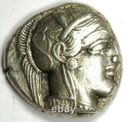 Attica Athens Greece Athena Owl AR Silver Tetradrachm Coin 454-404 BC Good VF