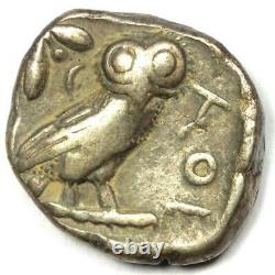 Attica Athens Greece Athena Owl AR Silver Tetradrachm Coin (454-404 BC) VF