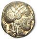 Attica Athens Greece Athena Owl Ar Silver Tetradrachm Coin (454-404 Bc) Vf