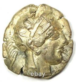 Attica Athens Greece Athena Owl AR Silver Tetradrachm Coin (454-404 BC) XF