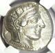 Attica Athens Greek Athena Owl Tetradrachm Coin 440-404 Bc. Ngc Xf 5/5 Strike