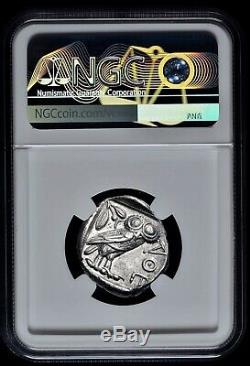 Attica Athens Greek Owl Silver Tetradrachm Coin (440-404 BC) NGC AU 4/5 4/5