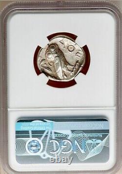 Attica Athens Greek Owl Silver Tetradrachm Coin (440-404 BC) NGC Ch XF 4/5 4/5