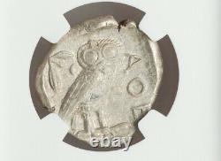 Attica, Athens Tetradrachm NGC AU Ancient Silver Owl Coin