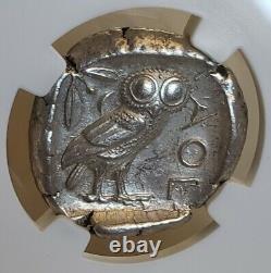 Attica, Athens Tetradrachm NGC CH XF Full Crest Ancient Silver Coin