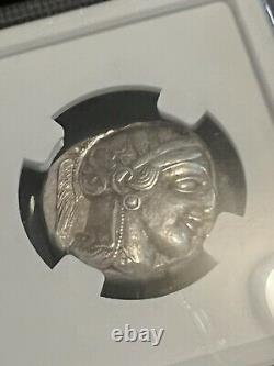 Attica Athens ancient Greek Silver coins AU Owl With Olive Stig And Moon In Back