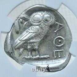 Attica, Athens, silver tetradrachm (17.19g), 440-404 BCE, Athena, Owl, NGC Ch AU