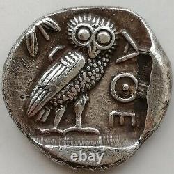 Attica, Scarce Silver Tetradrachm Athena Owl Ca. 510-450 BC